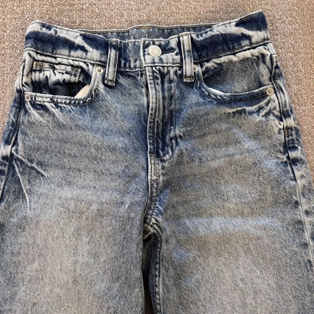 Set of 2 GapKids Girls Low Stride Wide Leg Jeans Size 8 Gap Denim